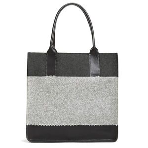 [graf lantz] Jaunt Tote • Granite / Charcoal / Black Leather